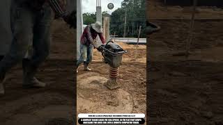 Soil Compactor Hammers Loose Earth Flat With A Spring