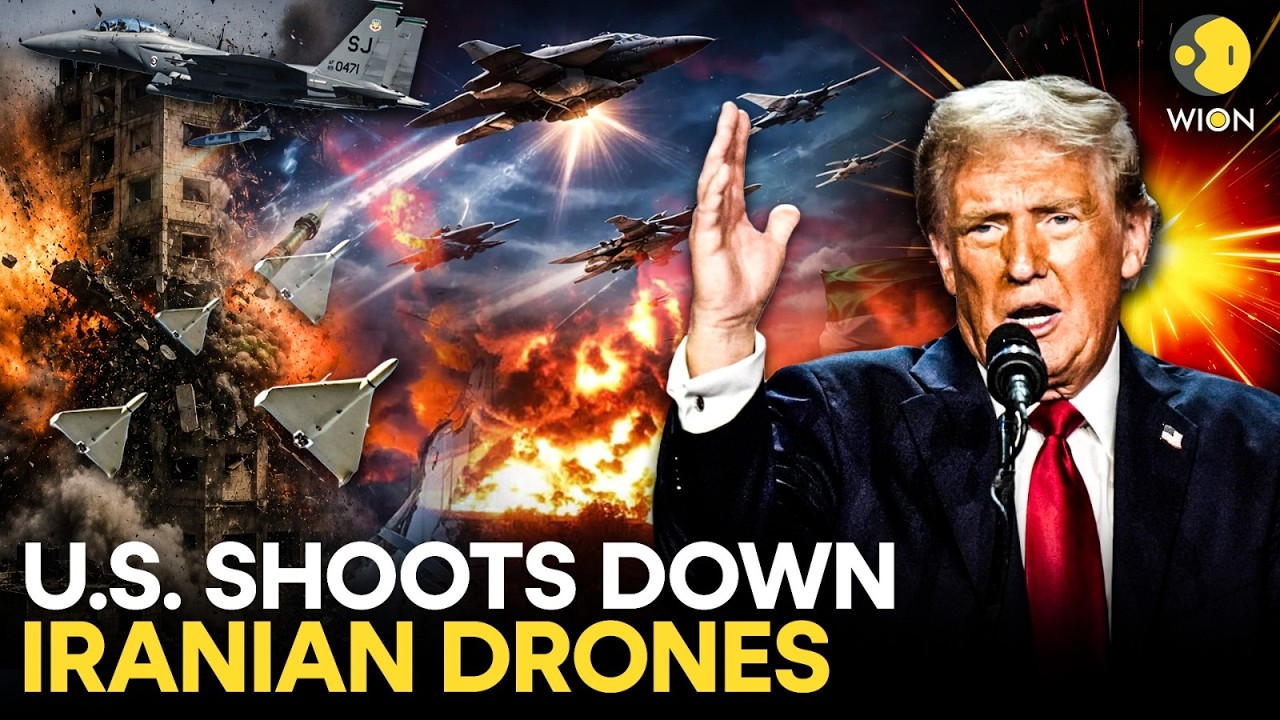 US-Iran War LIVE: Iranian Drones on Fire! US Military Claims Multiple Iranian Drones Destroyed |WION