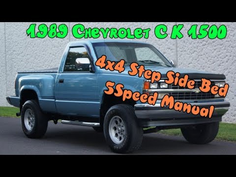 "Blue" 1989 Chevrolet CK 1500 4x4 Step Side Bed 5-Speed Manual sportside flareside pickup truck