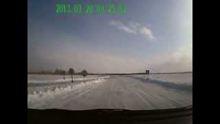 preview picture of video 'Ice Road from Kihnu to mainland Estonia'