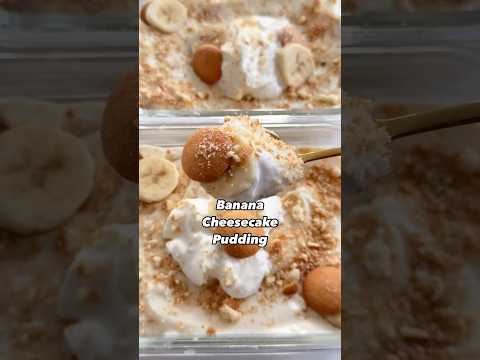 High Protein Banana Cheesecake Pudding! Only 342 Calories!🍌🍰🍮