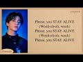 BTS Jungkook Stay Alive Lyrics  (Prod. SUGA of BTS) 7 FATES: CHAKHO OST