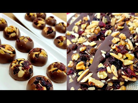 Easy Homemade Fruit and Nut Chocolate
