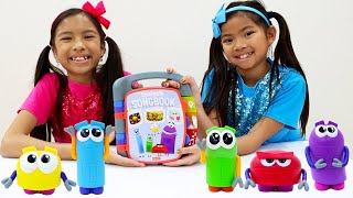 Emma and Wendy Pretend Play Learning Shapes Body Parts and More with StoryBots Toys for Kids
