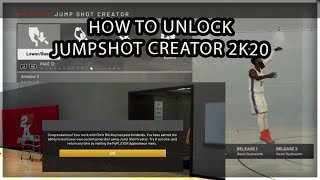 HOW TO UNLOCK THE JUMPSHOT CREATOR IN NBA 2K20! TUTORIAL