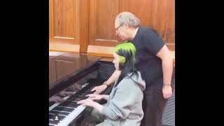 hans zimmer &amp; billie eilish play piano together [satisfying edit]
