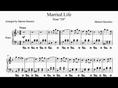 UP Theme - Married Life - (From "UP") - Michael Giacchino - Piano Notes