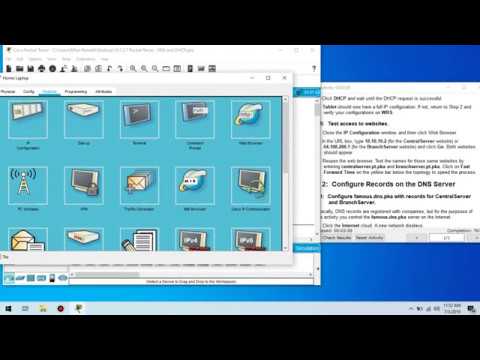 CCNA RS1 - 10.2.2.7 Packet Tracer ( DNS and DHCP )