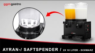 Distributeur d’Ayran / de Jus - 10 Litres - 350 Watt - Noir