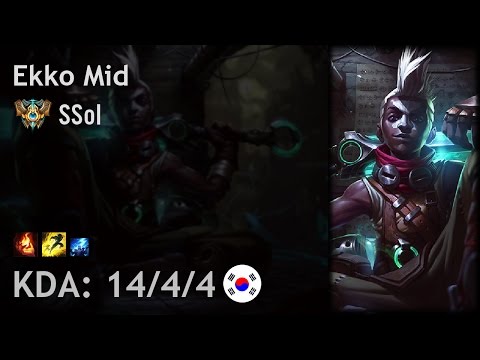 Ekko Mid vs Cassiopeia - SSol - KR Challenger Patch 6.23