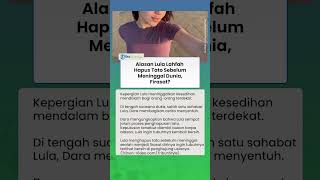 Alasan Lula Lahfah Hapus Tato sebelum Meninggal Dunia, Firasat?