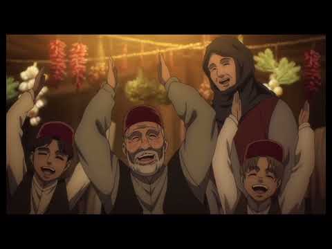 eren and the group have fun and gets drunk.