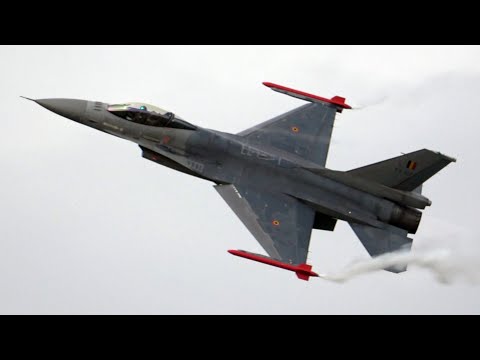 4Kᵁᴴᴰ Brutal LOUD Rehearsal F-16 Solo Display Team Belgian Air Force @ NATO Days 2022