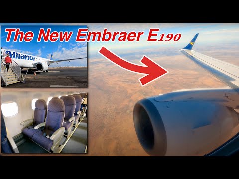 Onboard the new QantasLink Embraer E190 from Alice Springs to Darwin. Video