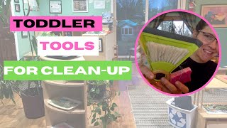 TODDLERS LOVE TO HELP CLEAN UP WITH THE RIGHT TOOLS|Montessori Practical life at home,