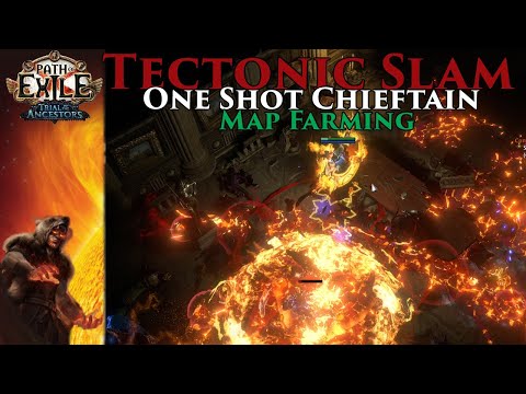 [POE 3.22] Tectonic Slam Chieftain Hardcore Viable Build Guide Map Farming