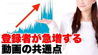 【たった1本で】登録者が急増する動画の3つの共通点【これだけで登録者が増えます】