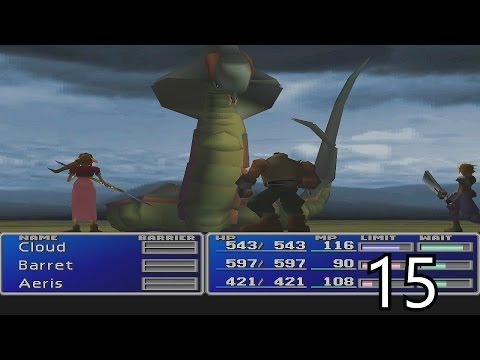 Final Fantasy VII Walkthrough Part 15 - Midgar Zolom Battle HD