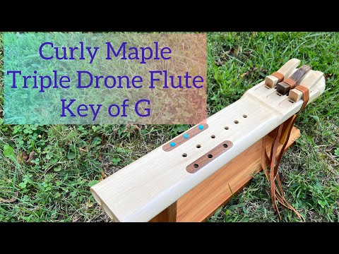 Curly Maple Triple Drone Flute Key of G