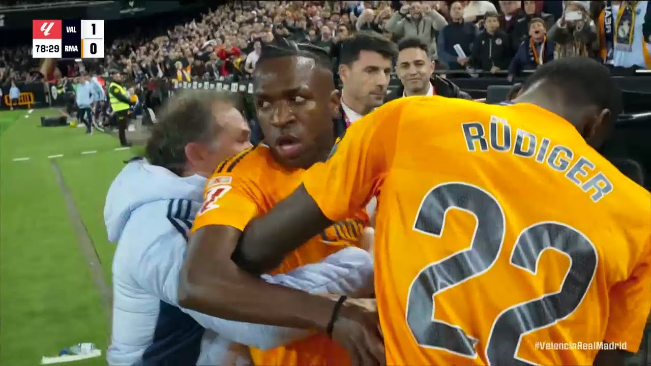 ¡EXPULSADO VINICIUS! La estrella del Real Madrid ve la ROJA en juego vs Valencia | La Liga