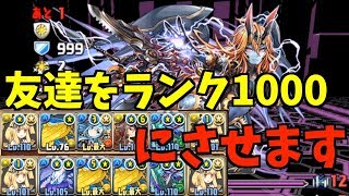 【パズドラ】友達をランク1000にさせるため！マシンヘラ降臨のサレーネ×サレーネパーティを無理矢理落ちコン無しにした結果【友達との固定用】【ランク上げ】
