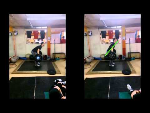 Coaching analysis on snatch using coaches eye