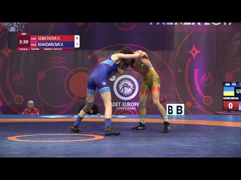 1/2 WW - 40 kg: V. SEMCHOVA (UKR) v. V. KHAIDAROVA (RUS)