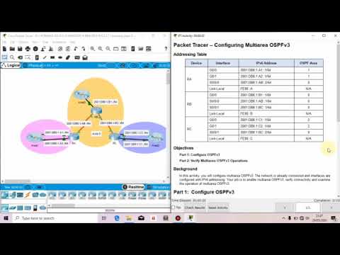 9.2.2.7 Packet Tracer - Configuring Multiarea OSPFv3