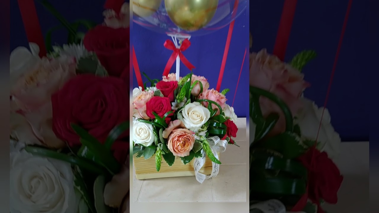 Arreglo de Rosas con globo para Mamá ❤ #Shorts