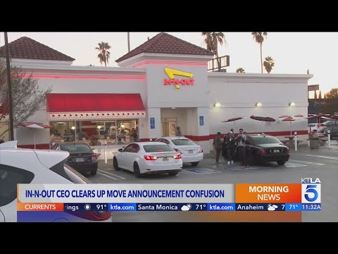 In-N-Out CEO clears up confusion over Tennessee move