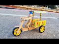 Robot With Cycle Rickshaw Trolly Van From Matchbox Craft Ice Cream Stick