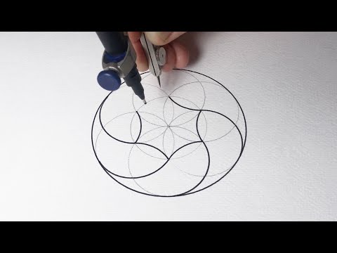 Relaxing Pentagram Mandala Drawing Process