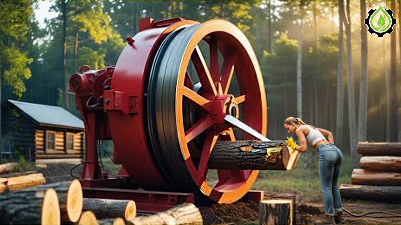 Fastest Automatic Firewood Processing Machine | Dangerous Big Chainsaw Cutting Tree machines #18
