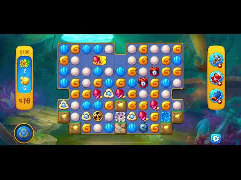 Fishdom , level 5736 collect all the corals