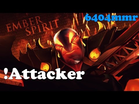 Dota 2 - !Attacker plays Ember Spirit 1# vol - Ranked Match !
