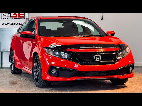 2019 Honda Civic Sedan Sport CVT in Red for sale at 3E Auto Sales in Mount Pearl, NL