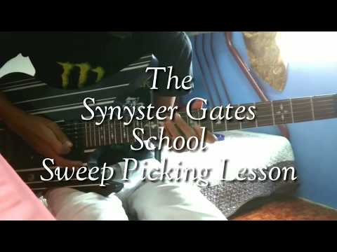 The Synyster Gates School - 5 String Sweep Picking (Fast Part)