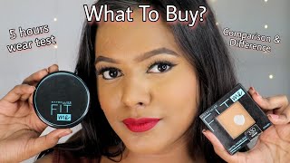 Maybelline Fit Compact Powders | WHICH ONE TO CHOOSE | Comparison and Differences | 5 hrs wear test