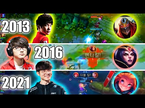 LA MEJOR JUGADA DE FAKER DE CADA AÑO - League Of Legends
