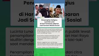 Momen Lebaran Lucinta Luna, Tampil Berbeda Pakai Busana Muslim Laki-laki dan Sarung