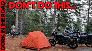 Five Mistakes New Motorcycle Campers Make: Motorcycle Camping Beginner Tips