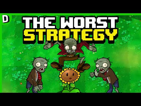The Worst Strategy in Plants vs Zombies