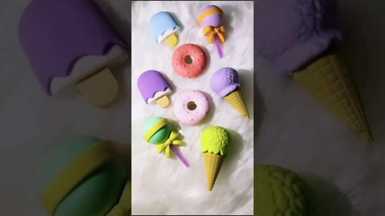 Non-toxic Kawaii Custom 3D Eraser Kids Stationary Set Eraser  16 pieces 🌺