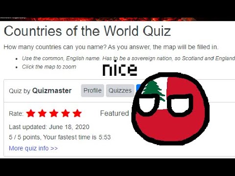 5:53 Seconds: Jetpunk Countries of the World Quiz