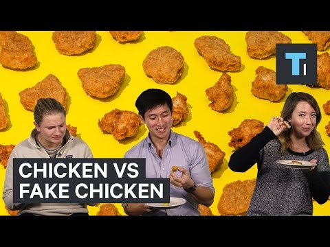 Chicken vs fake chicken meat