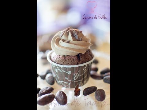 Cupcakes au chocolat et ganache montée au chocolat au lait, Chocolate Cupcakes, كاب كيب بالشوكولاته