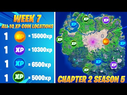 Fortnite Week 7 All 10 Xp Coins Locations - Chapter 2 Season 5