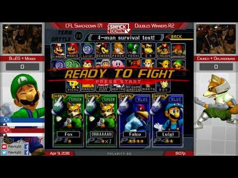 CFL Smackdown 171 Melee - BluEG + Moses vs Crunch + Orlandoman - Doubles