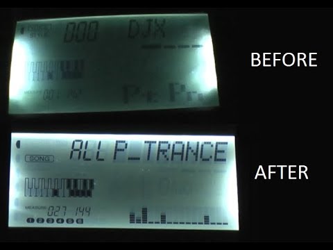 Improvment of Hand made LCD Backlight on Yamaha DJX PSR D1