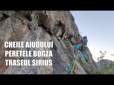 Cheile Aiudului, Peretele Bogza, Traseul Sirius, 5B, 8-, 6LC